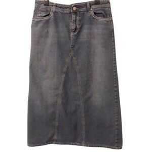 Cato Bejeweled Sz. 12 Denim Midi Skirt VGUC